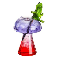 Cargar imagen en el visor de la galería, Vaso de hongo creativo 250ml, vaso de cóctel con forma de hongo transparente.