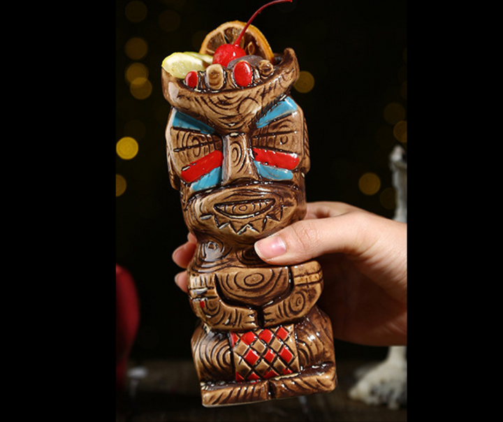 TIKi taza 420ml de cerámica Luau fiesta Tiki taza Drinkware