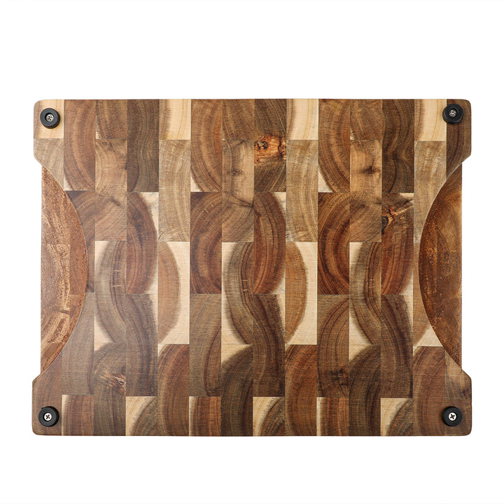Tabla de Corte Profesional de Madera de Acacia – End Grain