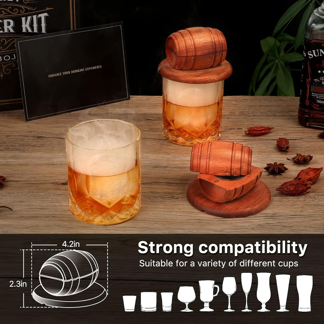 Kit Barril ahumador de whisky con solpete - 6 Astillas de madera.