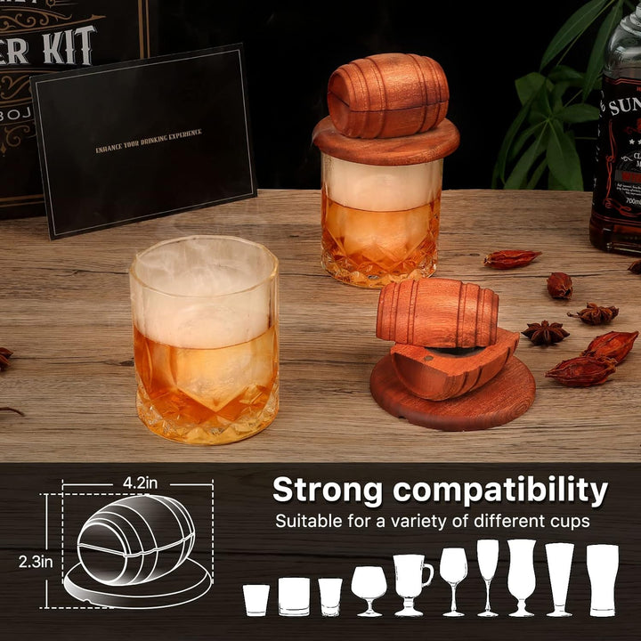 Kit Barril ahumador de whisky con solpete - 6 Astillas de madera.