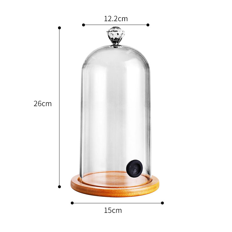 Campana Ahumadora Alta 26 x 12.2cm acrílico, campana transparente..