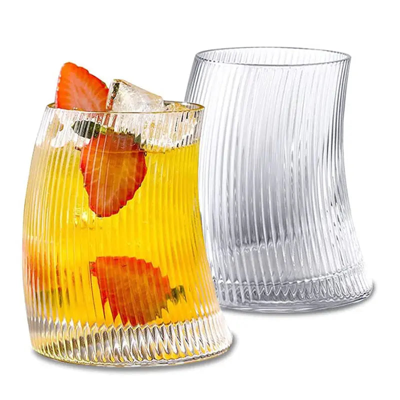 Vaso de cóctel, estilo Origami curva, Vintage, 350ml (SET X 6)