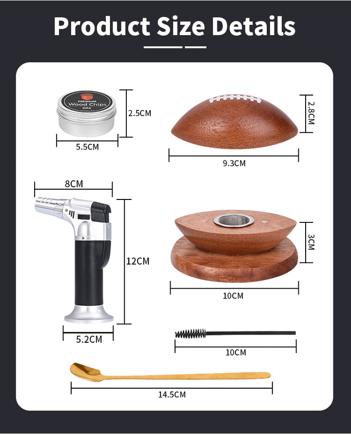 Kit #3 ahumador de whisky con soplete