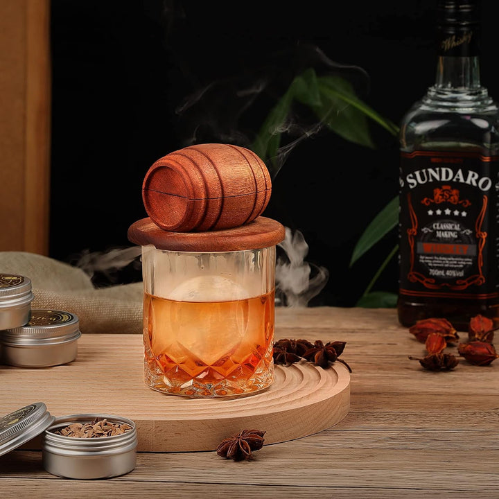 Kit Barril ahumador de whisky con solpete - 6 Astillas de madera.