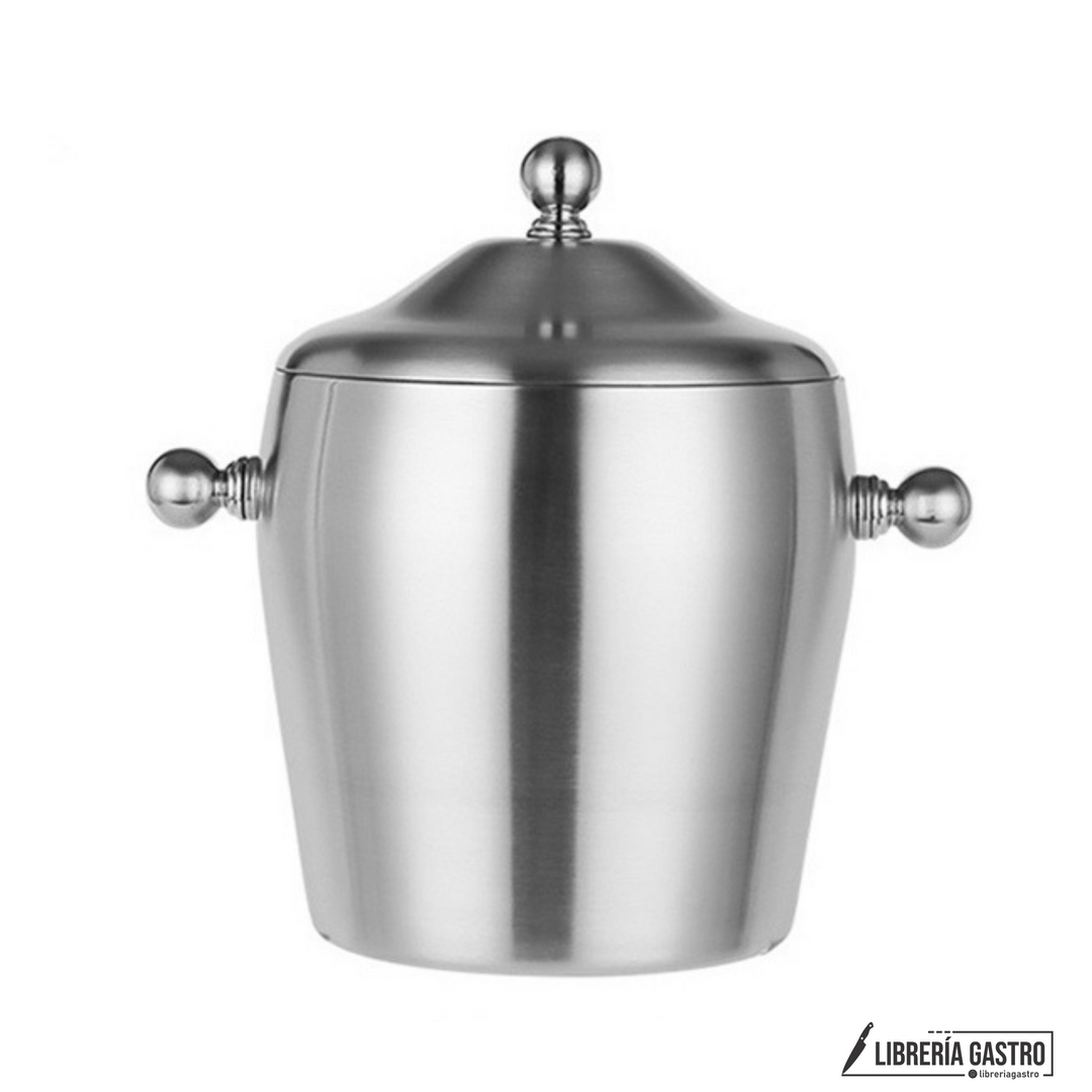 Hielera Windsor de acero inoxidable con tapa – Doble pared, 1,2 L