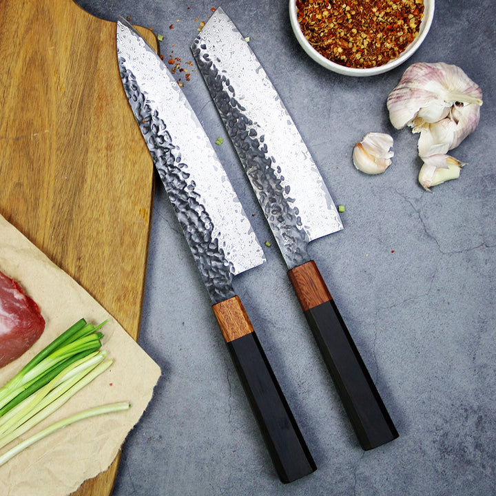 Cuchillo de chef japonés de acero de Damasco, 67 capas de forja.