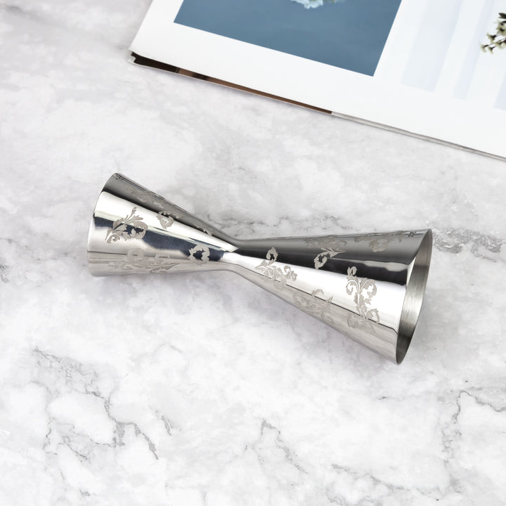 Jigger Hiedra sin costura 1/2 oz, Diseño Grabado.