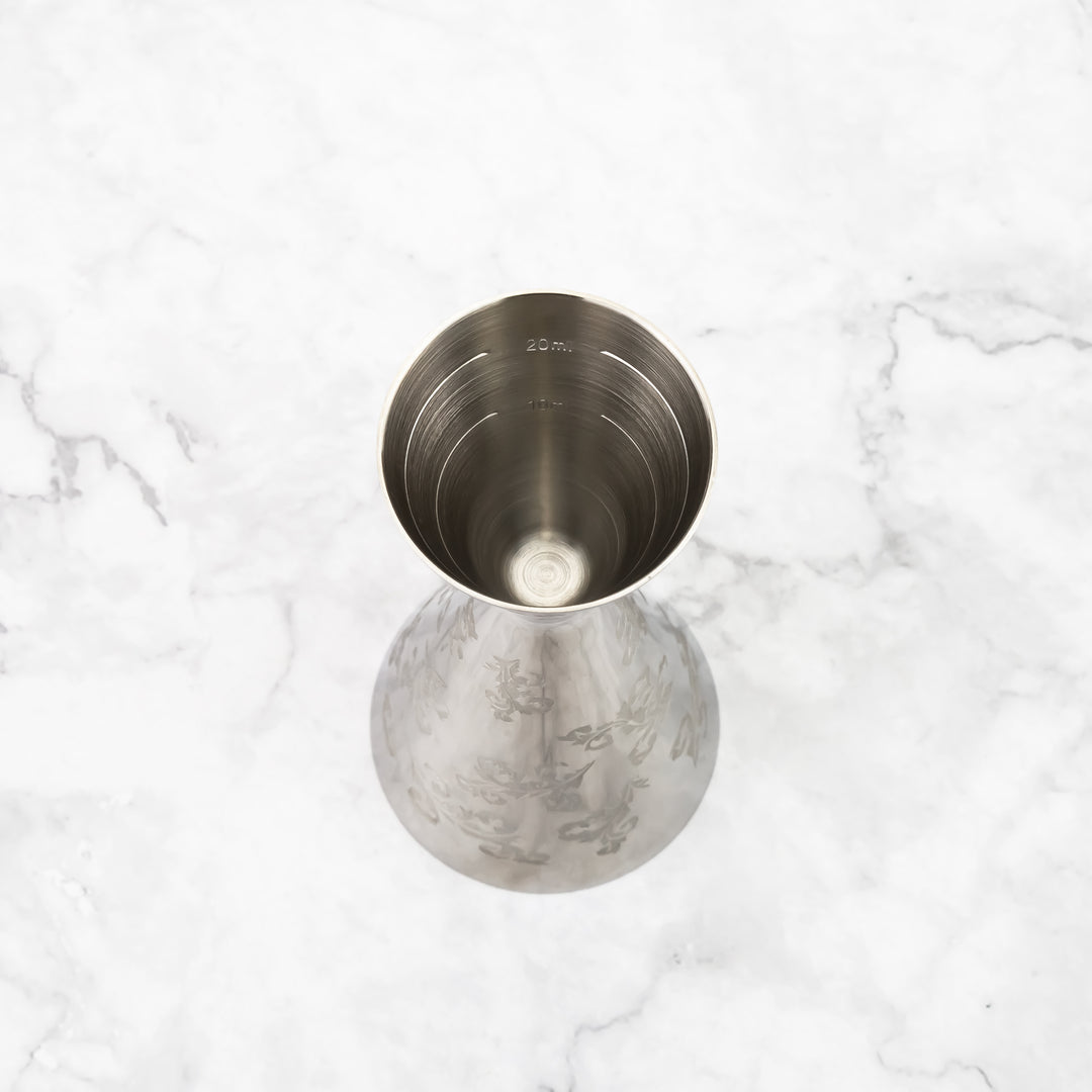 Jigger Hiedra sin costura 1/2 oz, Diseño Grabado.