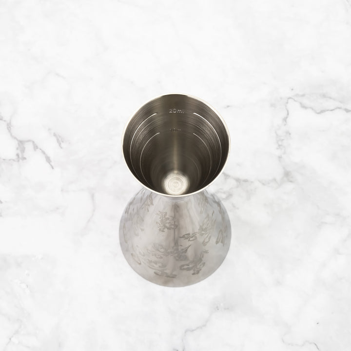 Jigger Hiedra sin costura 1/2 oz, Diseño Grabado.