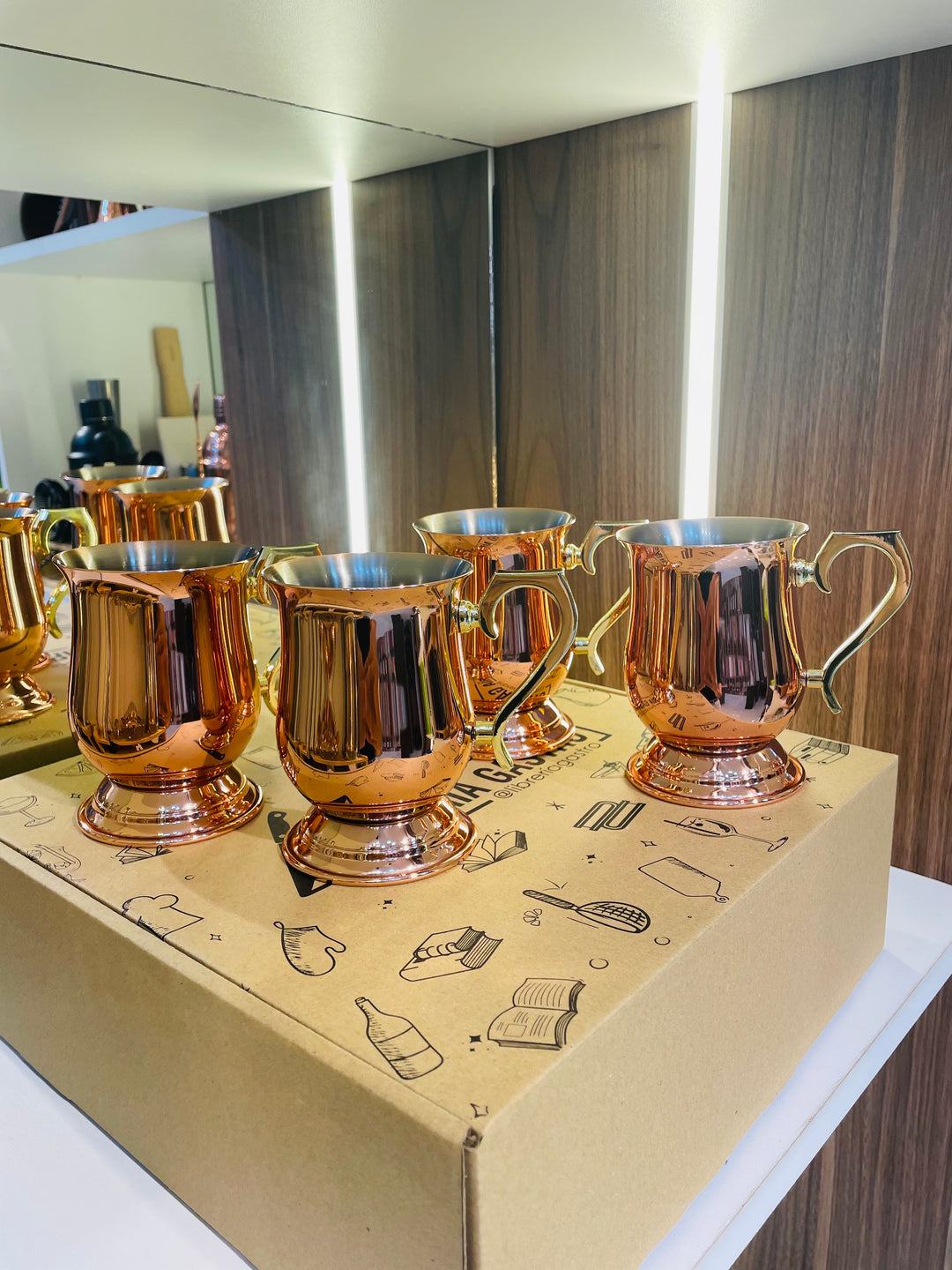 Taza de mula de Moscú de cobre 340 ml set x 4 unds