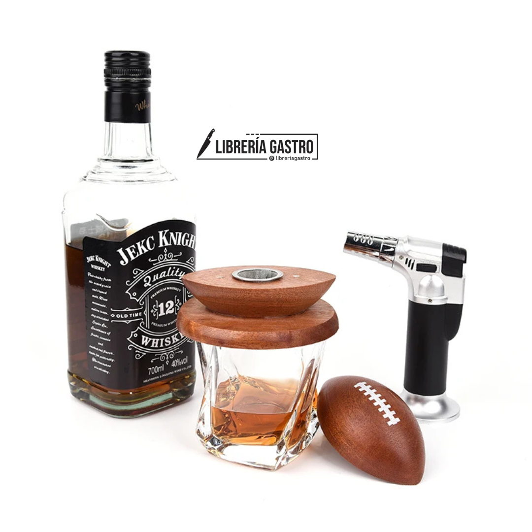 Kit #3 ahumador de whisky con soplete