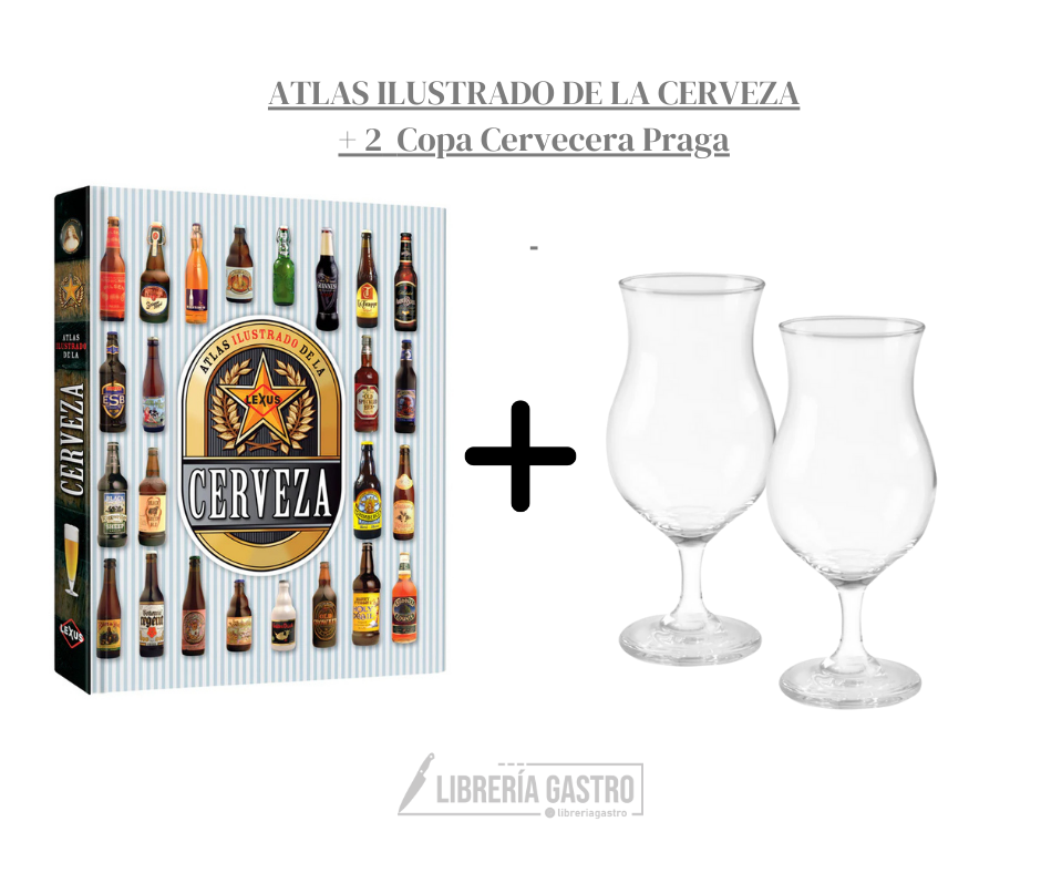 ATLAS ILUSTRADO DE LA CERVEZA + 2 Copa Cervecera Praga