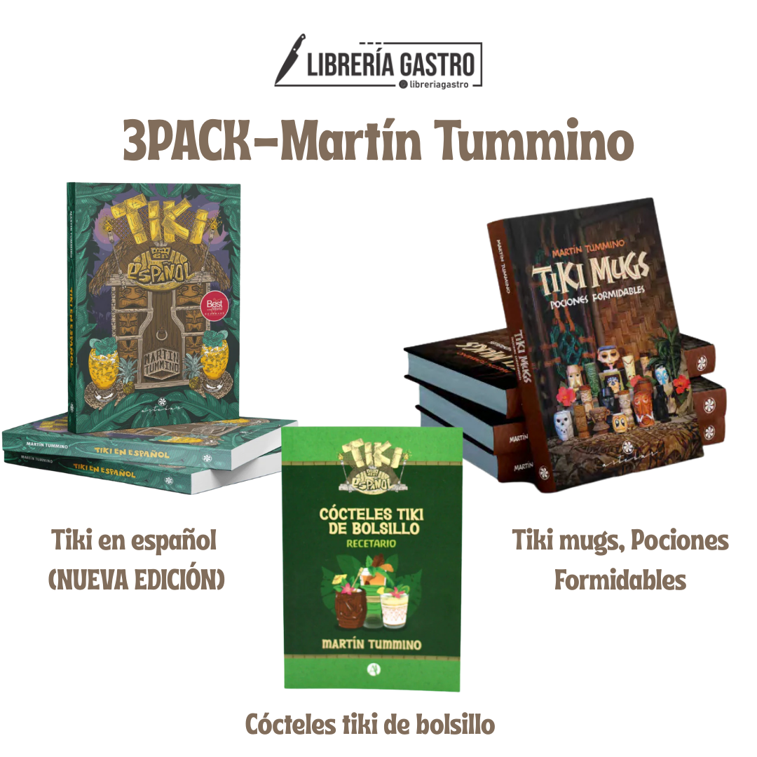 3Pack Martin Tummino - Tiki en Español, Tiki Mugs Pociones Formidables Y Cócteles de Bolsillo
