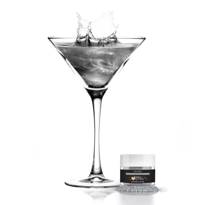 Brew Glitter silver 4 g | Brillo de bebida de cóctel