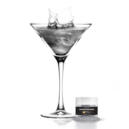 Brew Glitter silver 4 g | Brillo de bebida de cóctel