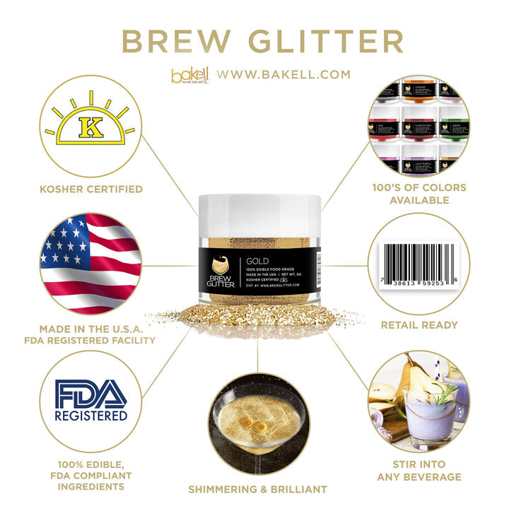 Gold Brew Glitter 4g | Cocktail Beverage Glitter
