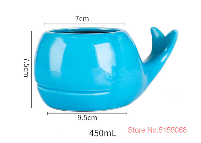 Tiki vaso de cóctel vaso en forma de ballena 450ml
