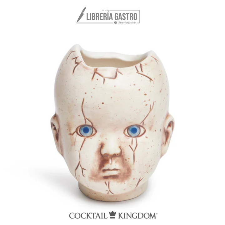 TAZA CON FORMA DE CABEZA DE MUÑECA, 15 oz (440 ml).