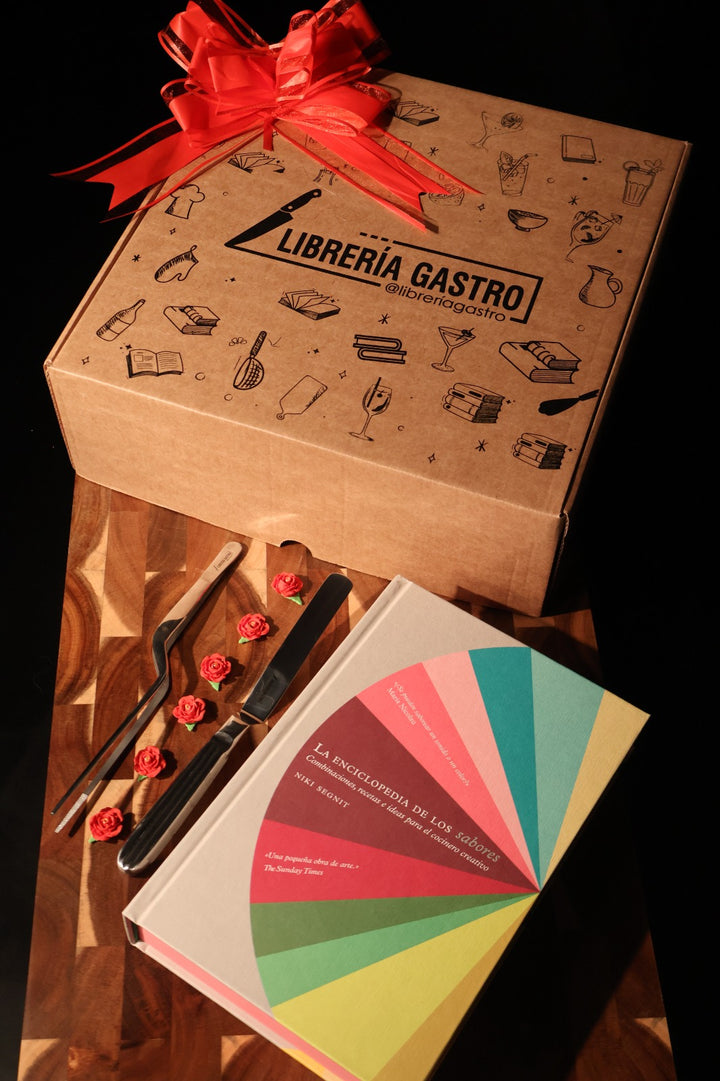 BOX ENCICLOPEDIA DE LOS SABORES + PINZA + ESPATULA