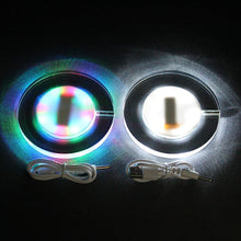 Cargar imagen en el visor de la galería, Posavasos LED para bebidas, LAFEINA USB recargable luz hasta posavasos acrílico (redondo RGB)