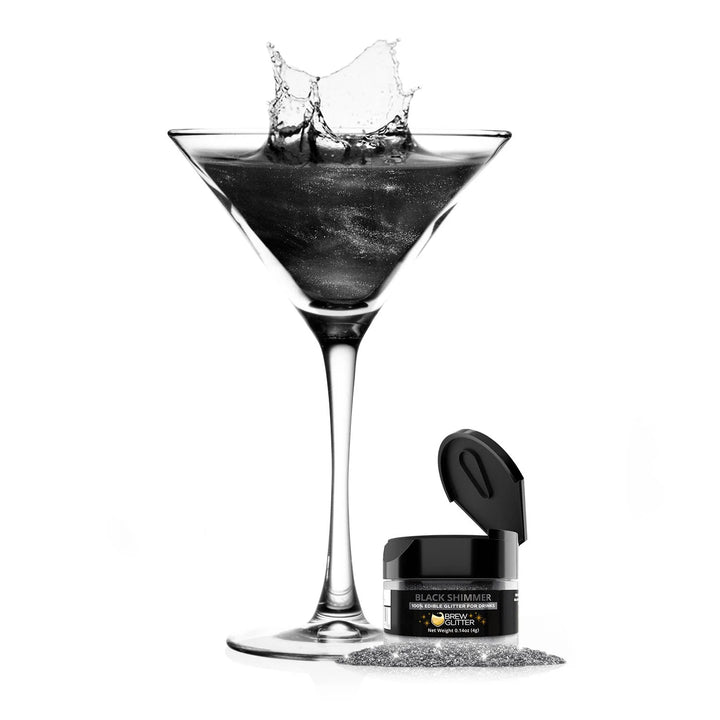 Black Shimmer Brew Glitter 4 g| Cocktail Beverage Glitter