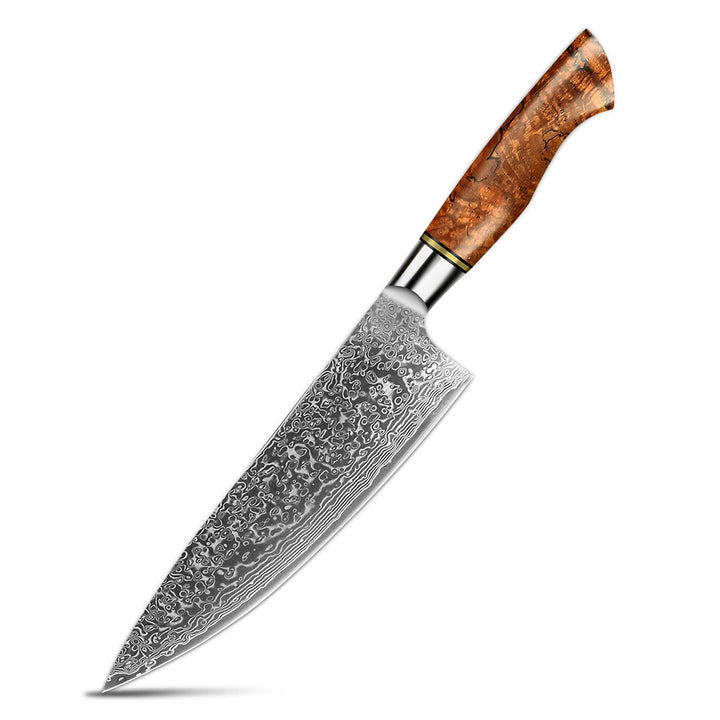Cuchillo de chef 8", acero damasco de 67 capas