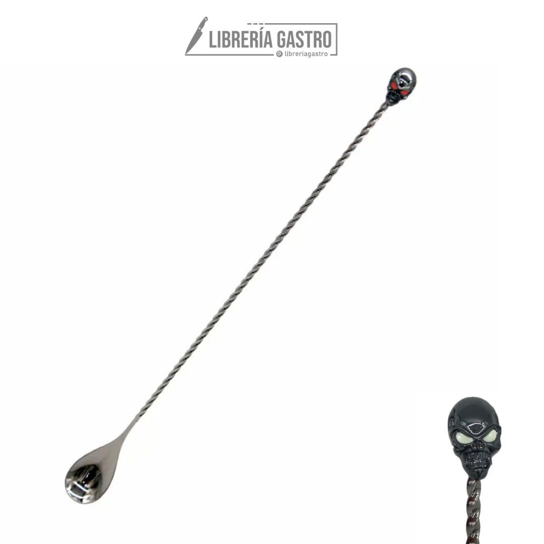 Cuchara Skull Black 43 cm.