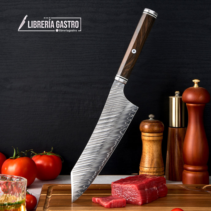 Cuchillo Kiritsuke #8, con 9 capas y un núcleo de acero VG10.