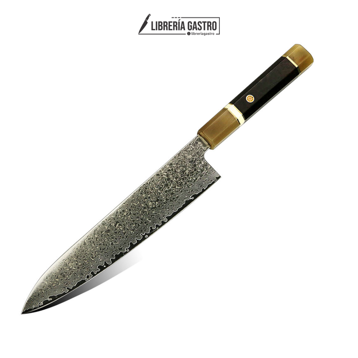 Cuchillo Buffalo Chef #8, Acero Damasco de 67 Capas.