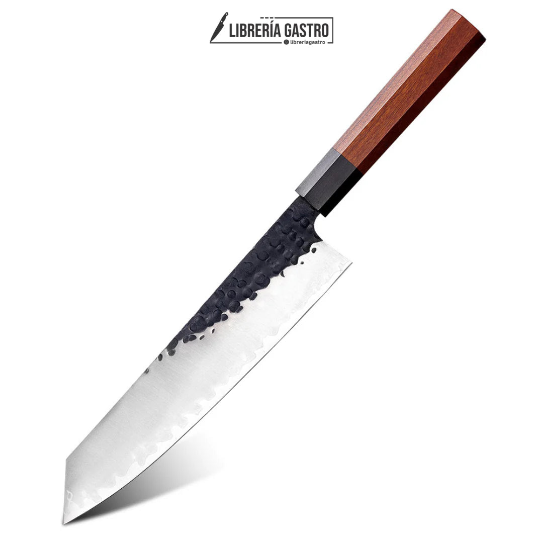 Cuchillo Kiritsuke #9, acero al carbono de tres capas AUS-10 + Piedra 1500/600