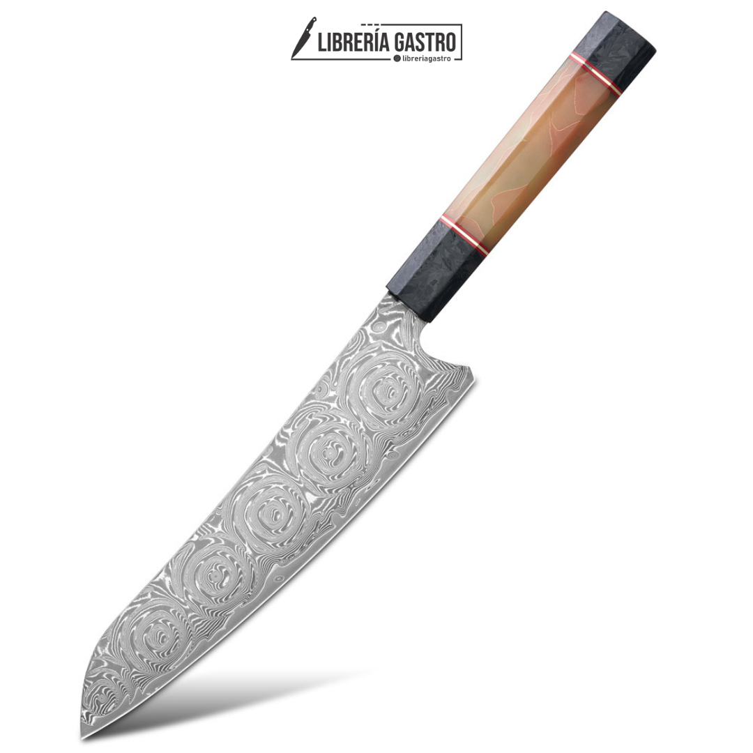 Cuchillo Chef #8, Damasco de alta calidad de 67 capas, 10Cr15CoMoV