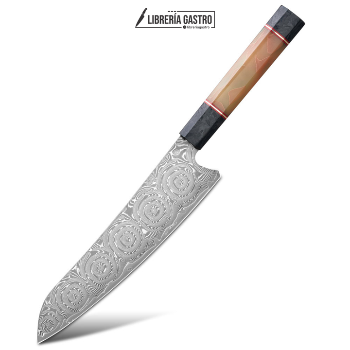 Cuchillo Chef #8, Damasco de alta calidad de 67 capas, 10Cr15CoMoV