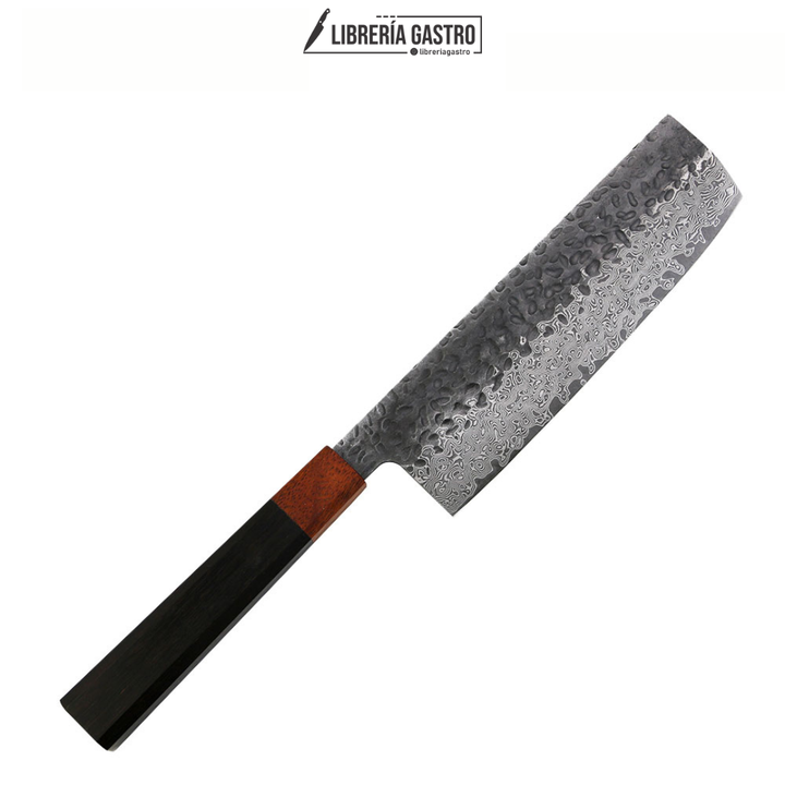 Cuchillo Nakiri  japones #7, Damasco 67 capas forjado