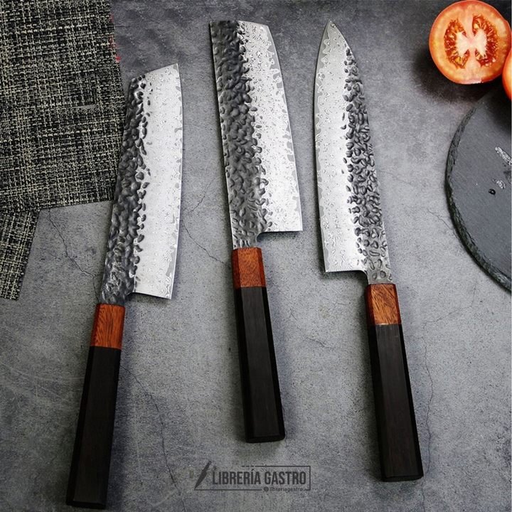 Cuchillo Nakiri  japones #7, Damasco 67 capas forjado