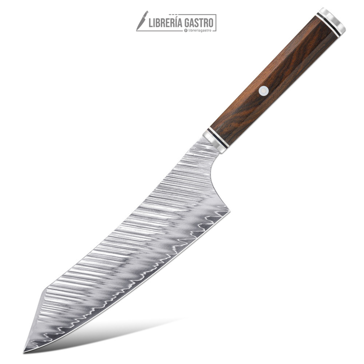 Cuchillo Kiritsuke #8, con 9 capas y un núcleo de acero VG10.