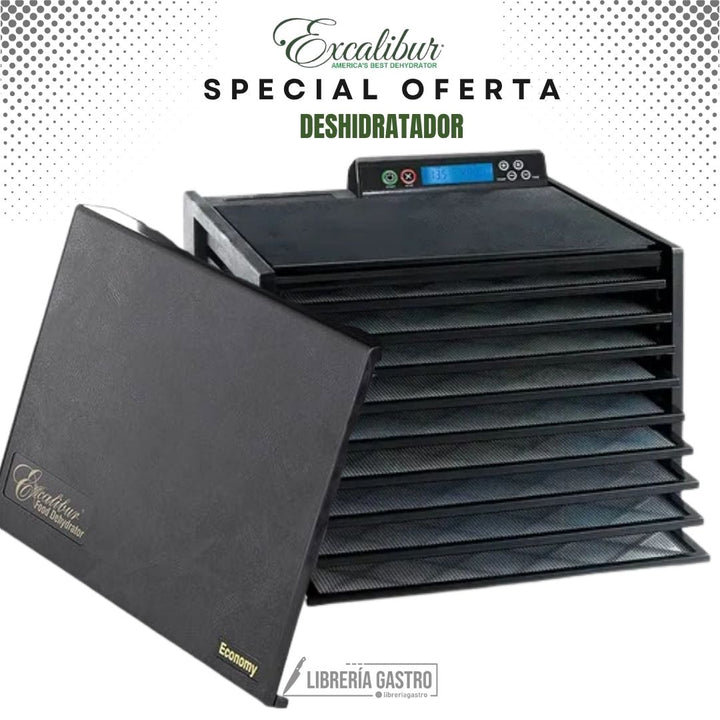 Deshidratador de alimentos Excalibur de 9 bandejas con temporizador DIGITAL de 48 horas