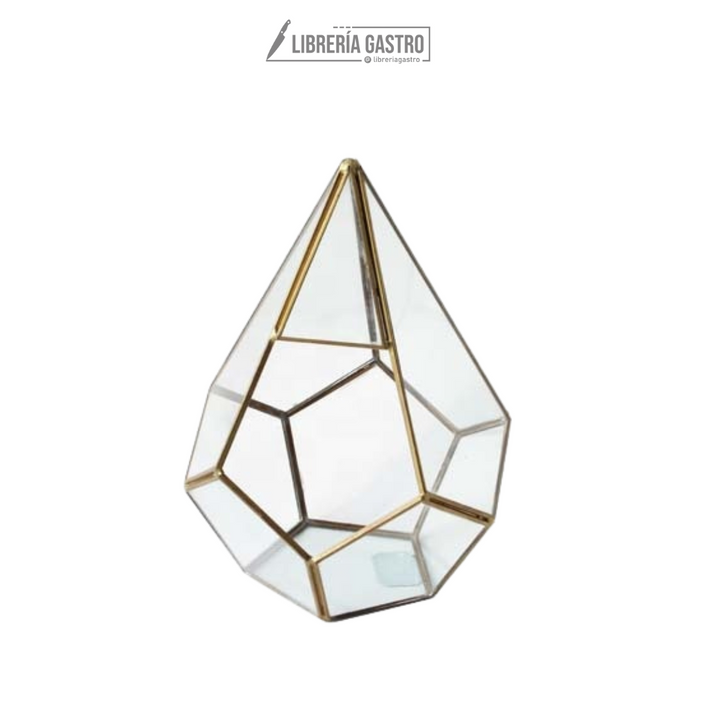 Marco Geométrica, Caja de Vidrio para presentaciones 16x23cm.