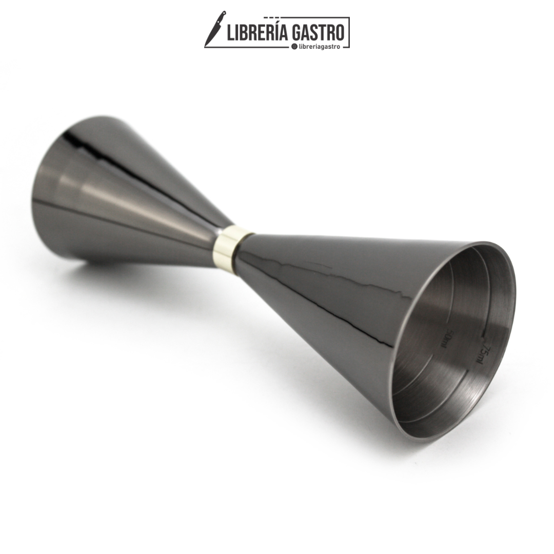 Mr. Slim silver 2/3 oz Jigger Negro.