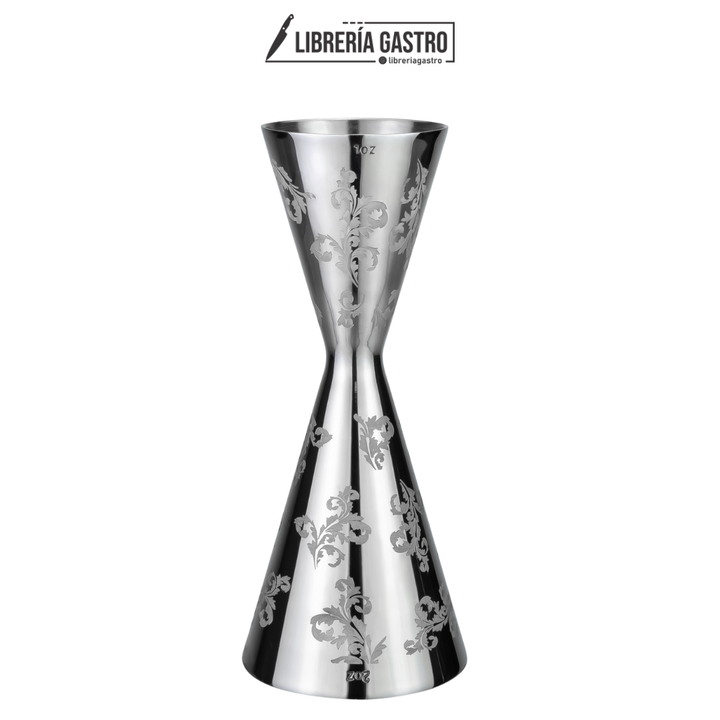 Jigger Hiedra sin costura 1/2 oz, Diseño Grabado.
