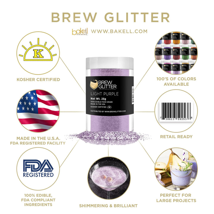 Light Purple Brew Glitter 4g | Cocktail Beverage Glitter