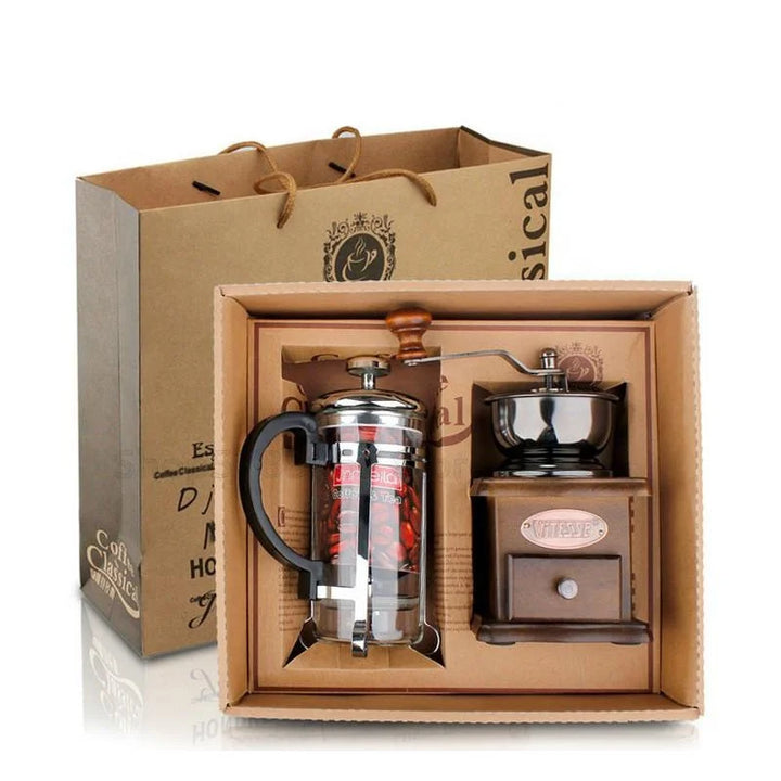 Kit Coffee, Molinillo vintage, prensa Francesa 350 ml.