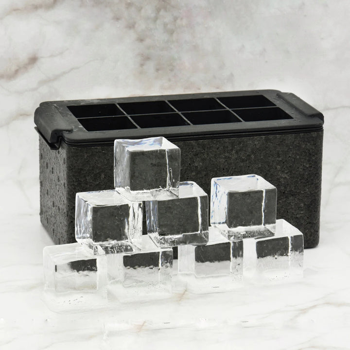 Bandeja para 8 cubos de hielo transparente, de 2 pulgadas.
