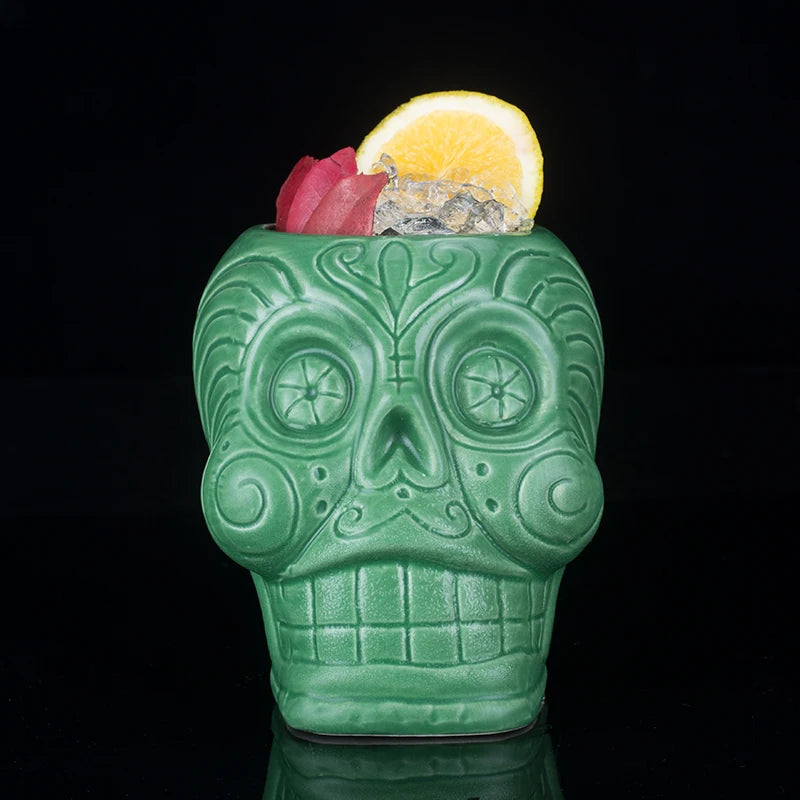 Tazas TIKI Craneo Verde 630ml