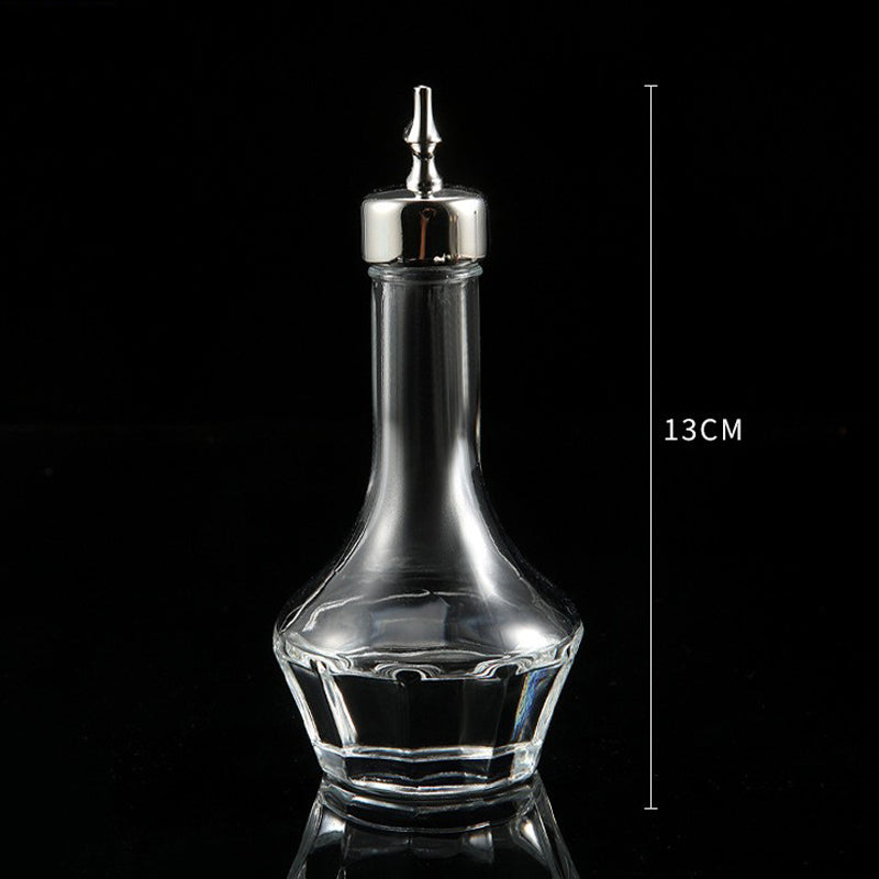 Bitero de vidrio amarga con Dash Top,  1,7 oz/50ml, color silver