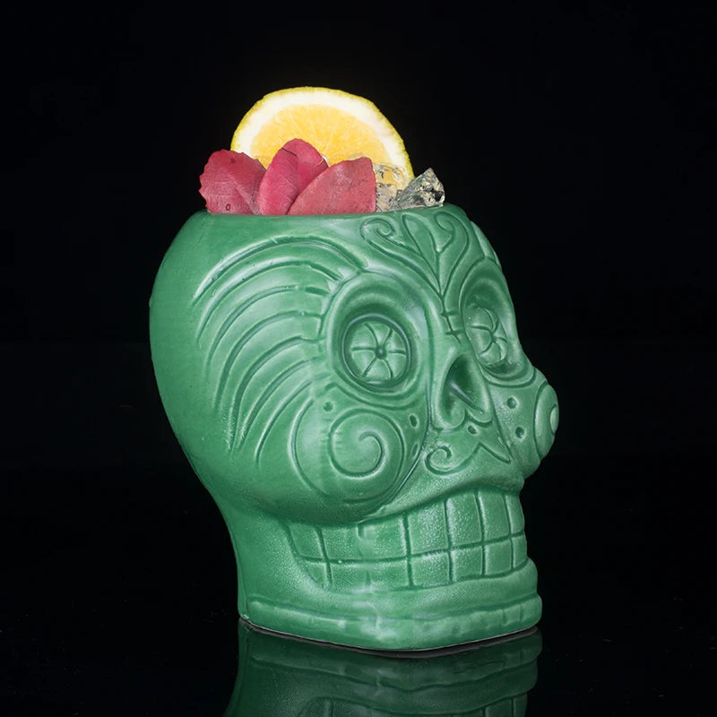 Tazas TIKI Craneo Verde 630ml