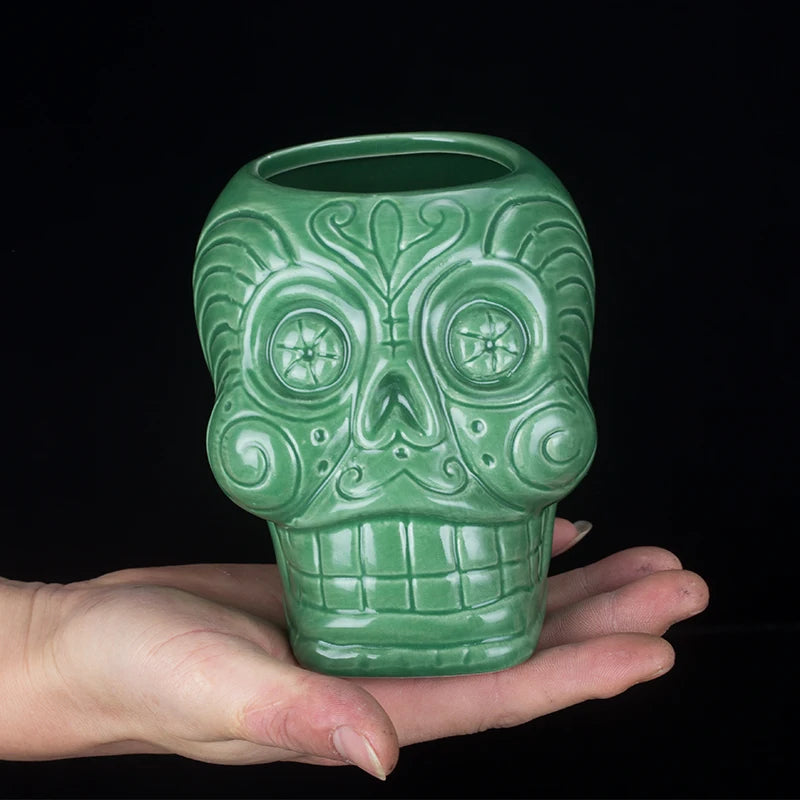 Tazas TIKI Craneo Verde 630ml