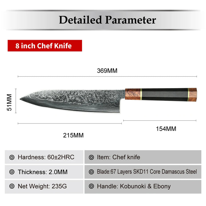 Cuchillo Super Japan Hitachi SKD 11, gyuto, edición limitada