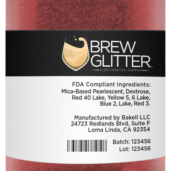 Maroon Red Brew Glitter 4 g| Cocktail Beverage Glitter
