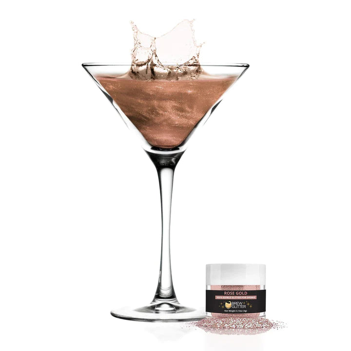 Brew Glitter oro rosa 4 g | Brillo de bebida de cóctel
